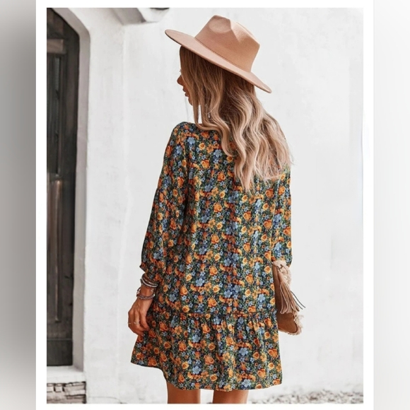 Montana Autumn Dream Cottage Floral Mini Dress - Picture 3 of 5